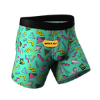 The Afternoon Arcade | Retro Geometric Ball Hammock® Pouch Underwear With Fly - Shinesty