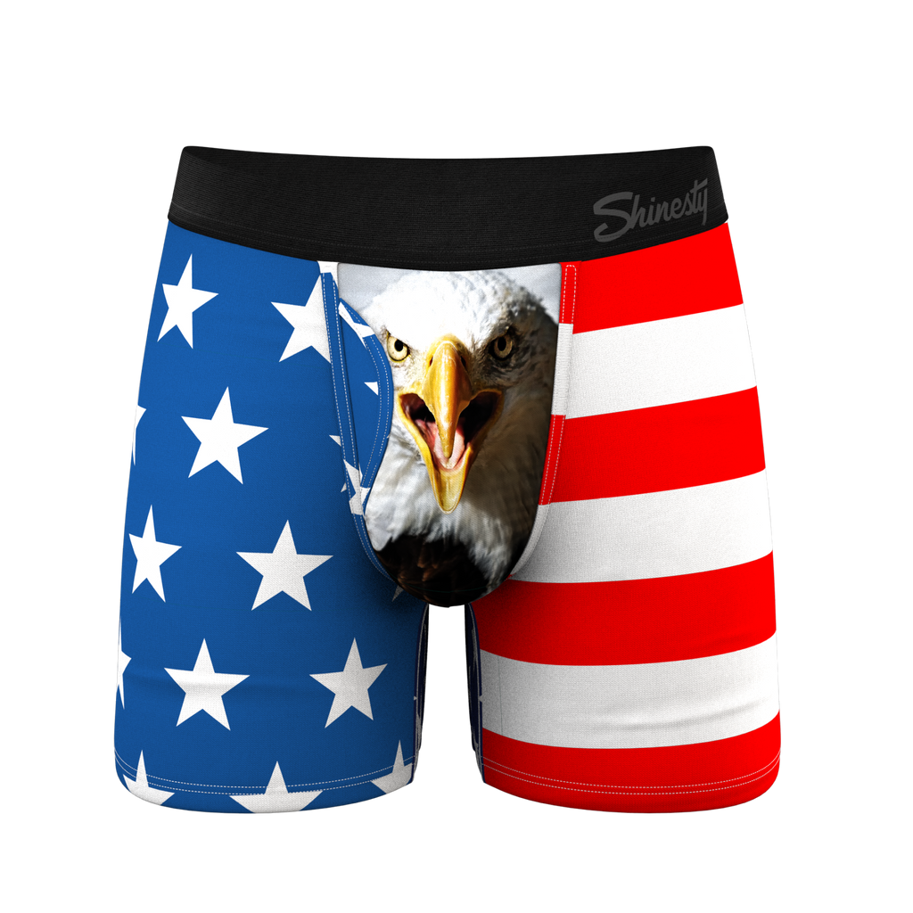 The Mascot | American Flag Ball Hammock® Pouch Underwear With Fly - Shinesty