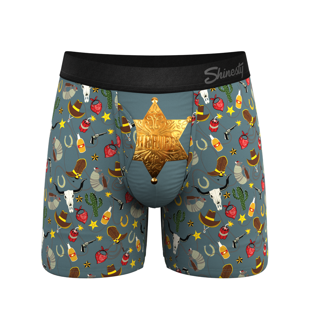 The Giddy Up | Sheriff Badge Ball Hammock® Pouch Underwear With Fly - Shinesty