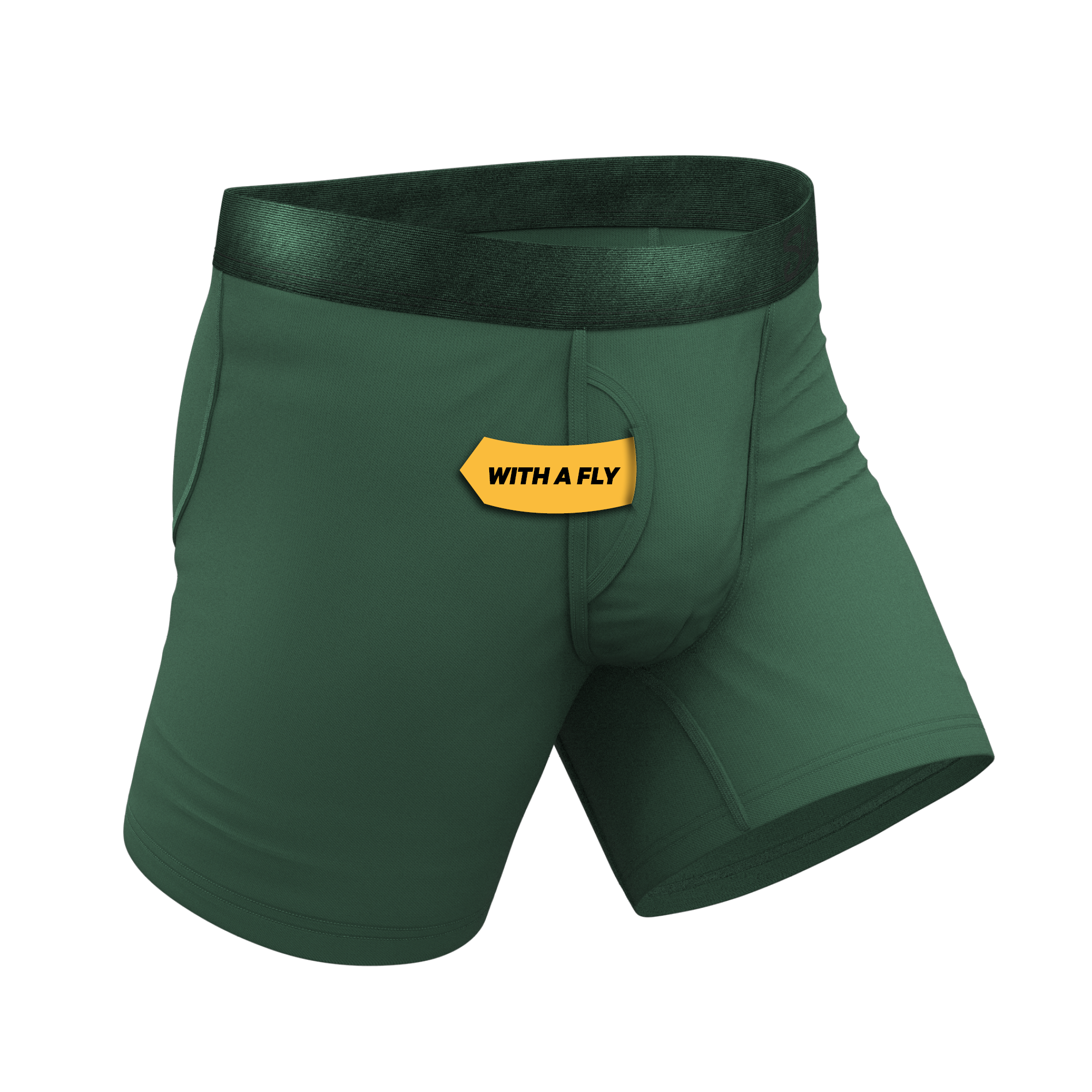 The Money Tree | Forrest Green Tonal Ball Hammock® Pouch Underwear With Fly - Shinesty