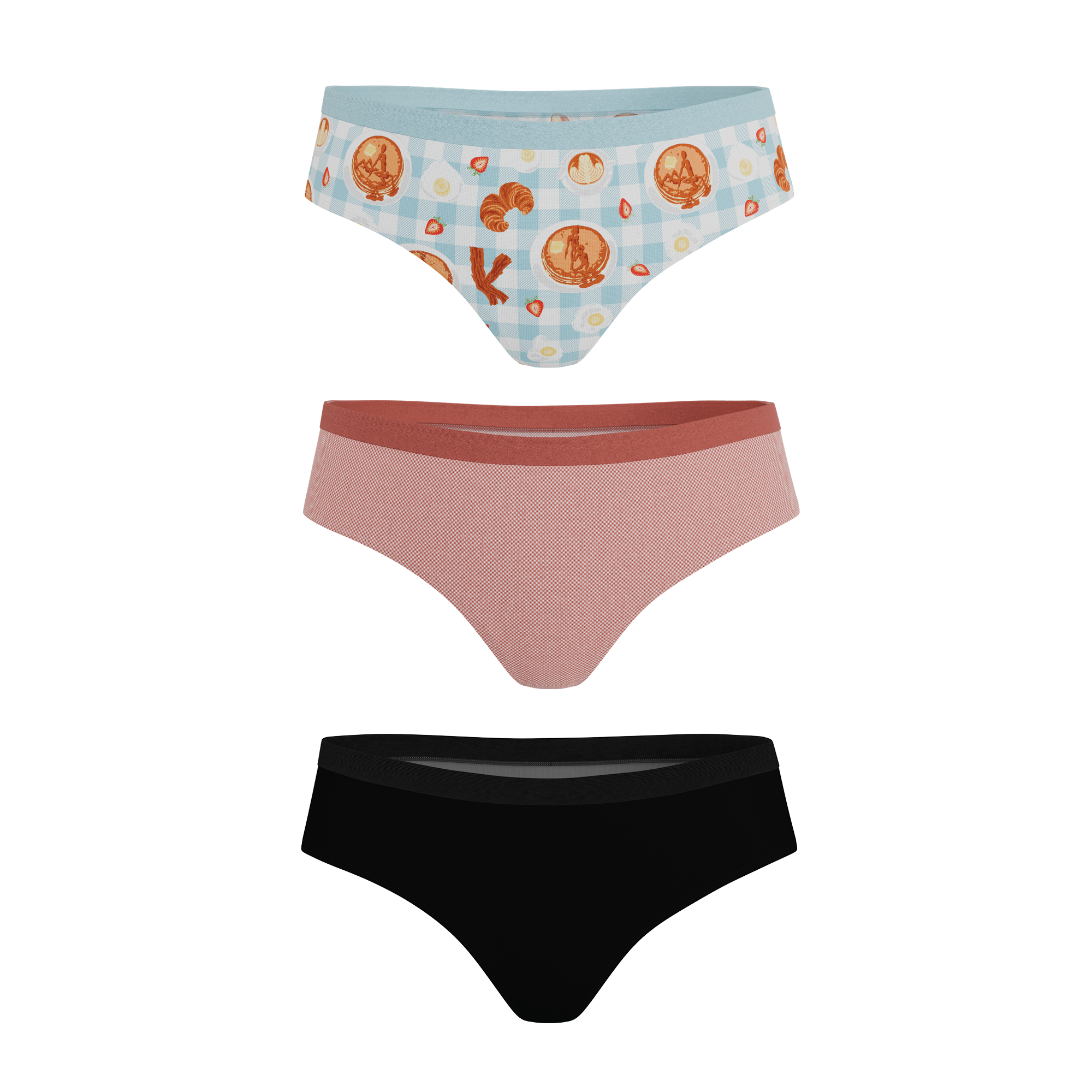 The Breakfast in Bed | Cheeky Underwear 3 Pack - Shinesty