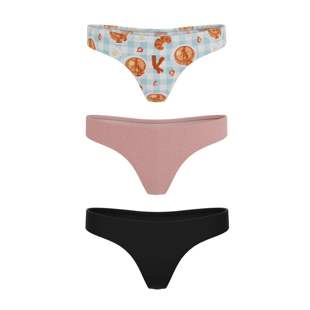 The Breakfast in Bed | MicroModal Thong 3 Pack - Shinesty