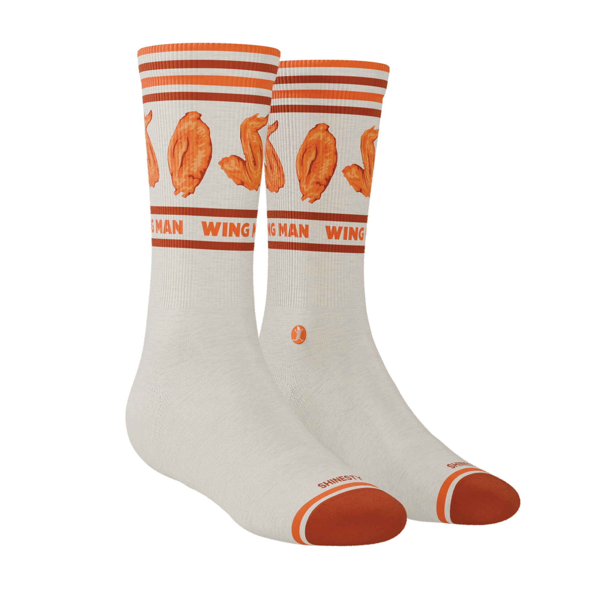 The Buffalo & Blue | Chicken Wings Heel Hammock™ Crew Socks - Shinesty