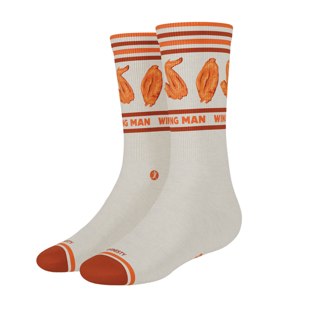 The Buffalo & Blue | Chicken Wings Heel Hammock™ Crew Socks - Shinesty