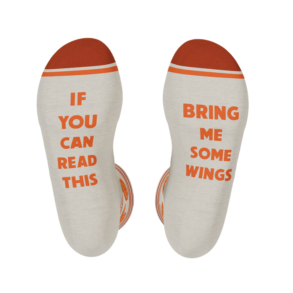 The Buffalo & Blue | Chicken Wings Heel Hammock™ Crew Socks - Shinesty