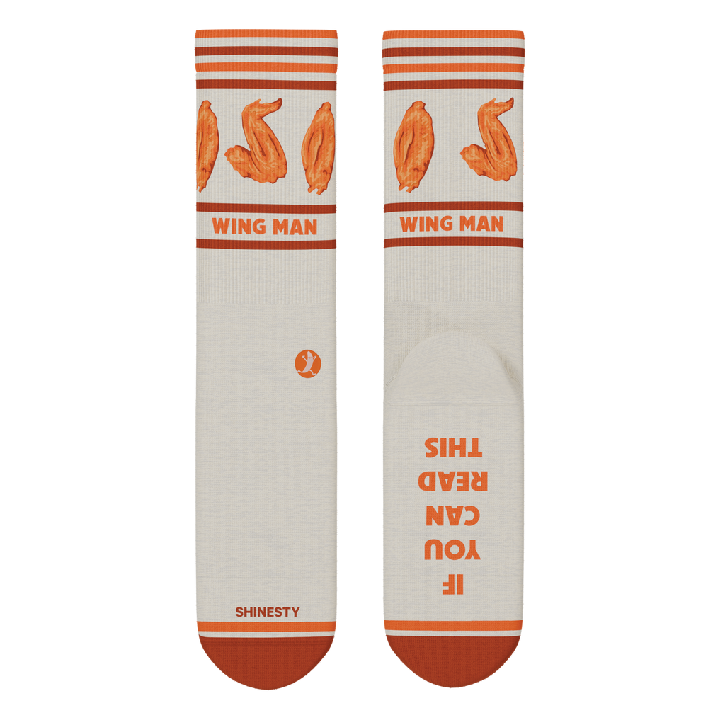 The Buffalo & Blue | Chicken Wings Heel Hammock™ Crew Socks - Shinesty