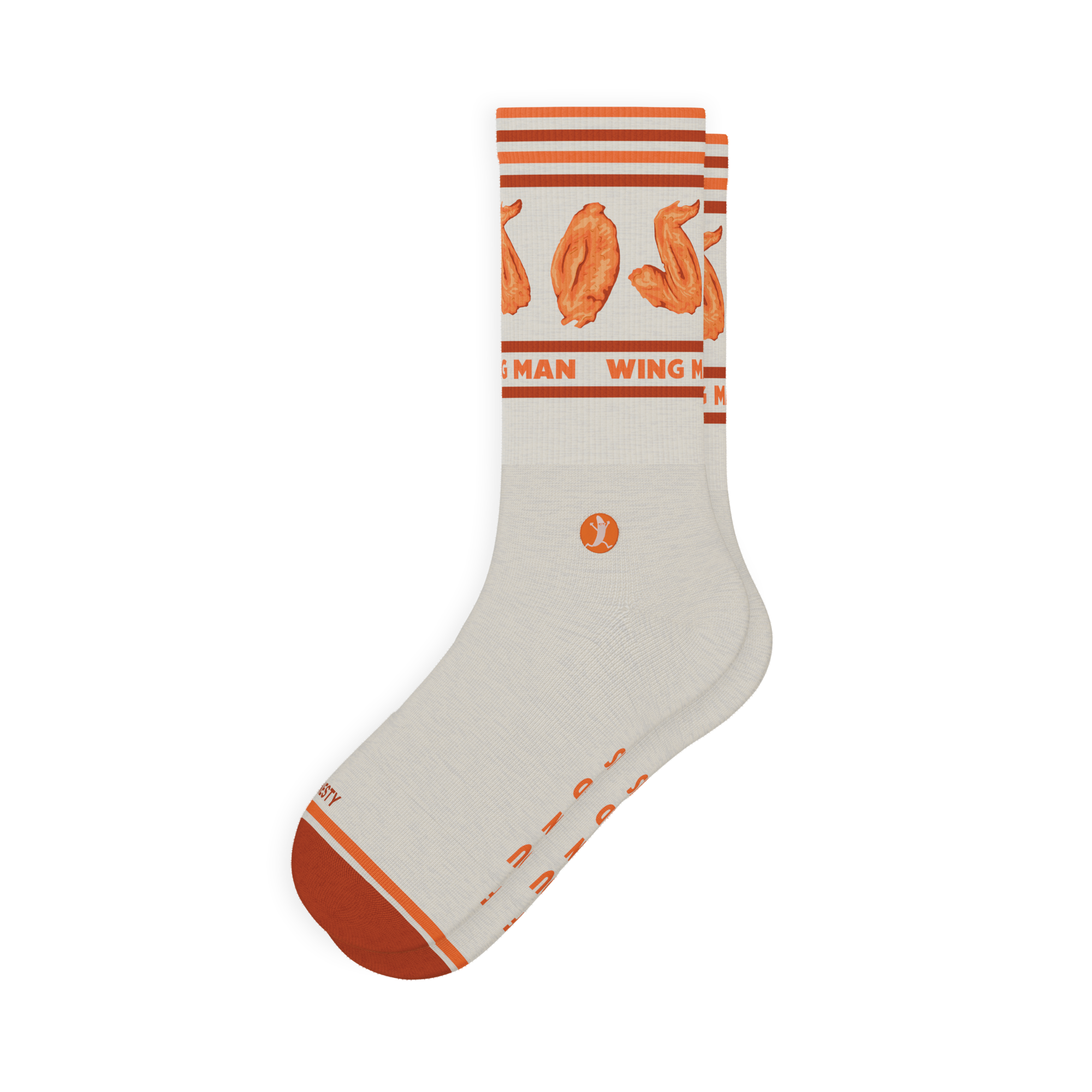 The Buffalo & Blue | Chicken Wings Heel Hammock™ Crew Socks - Shinesty