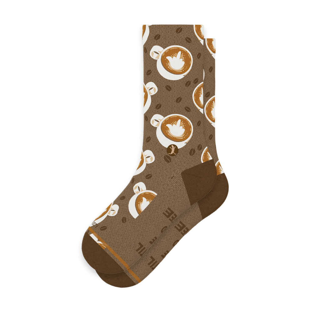 The Caf-fiend | Coffee Heel Hammock™ Crew Socks - Shinesty