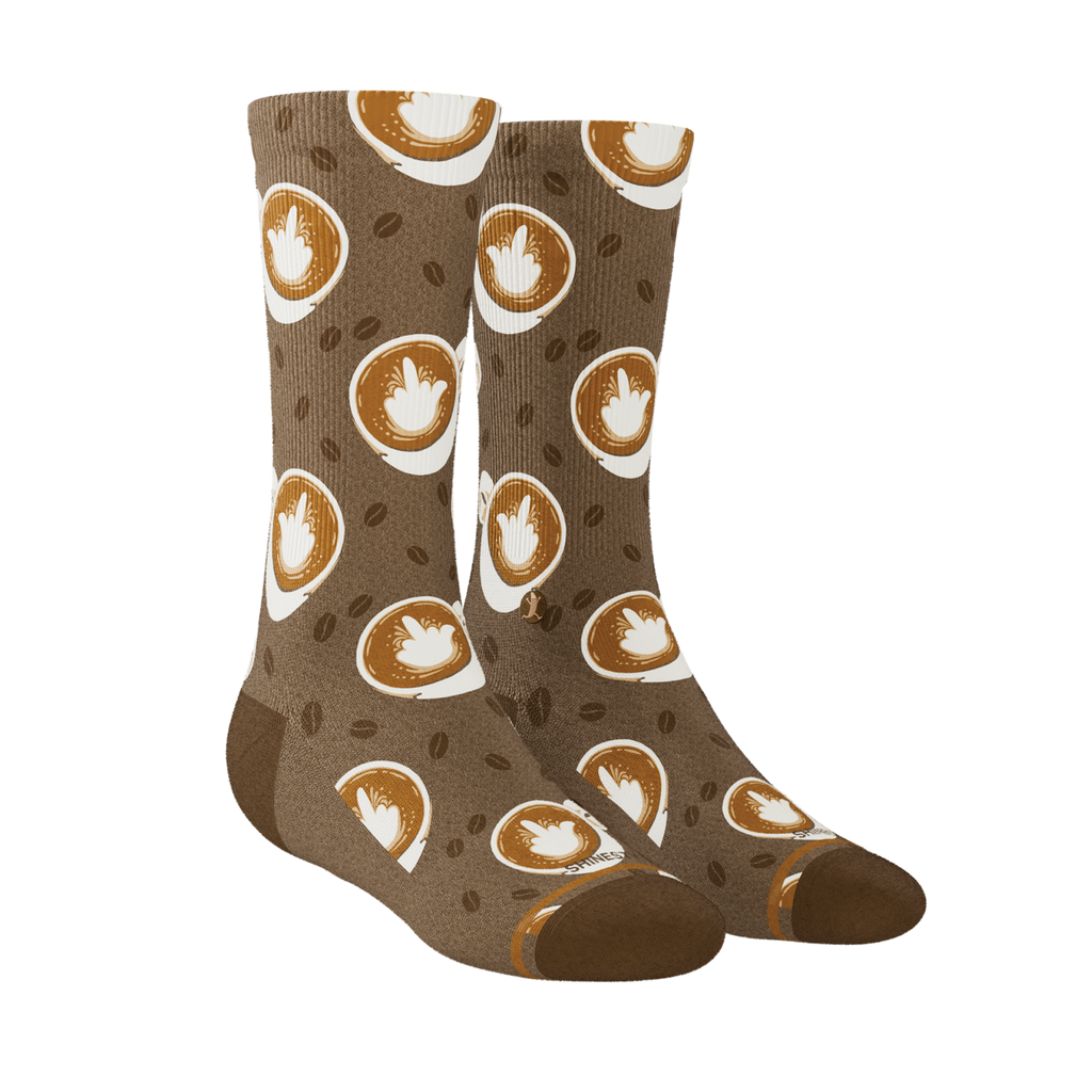 The Caf-fiend | Coffee Heel Hammock™ Crew Socks - Shinesty