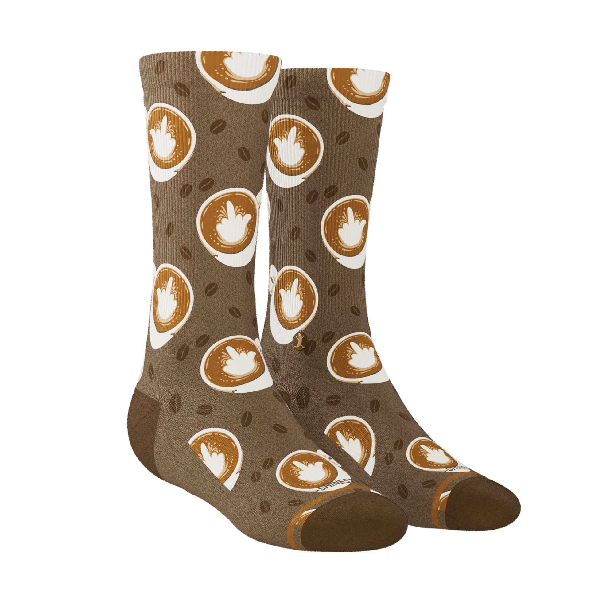 The Caf-fiend | Coffee Heel Hammock™ Crew Socks - Shinesty
