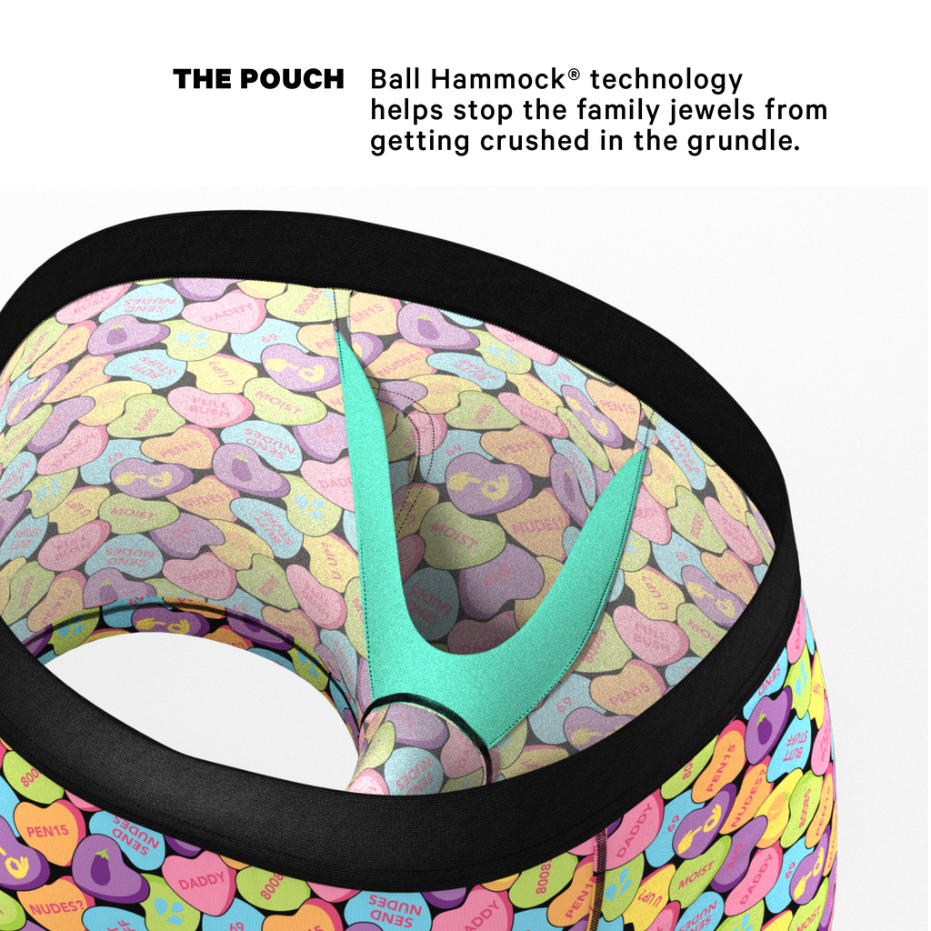 The Candy Crush | Candy Hearts Ball Hammock® Pouch Trunks Underwear - Shinesty