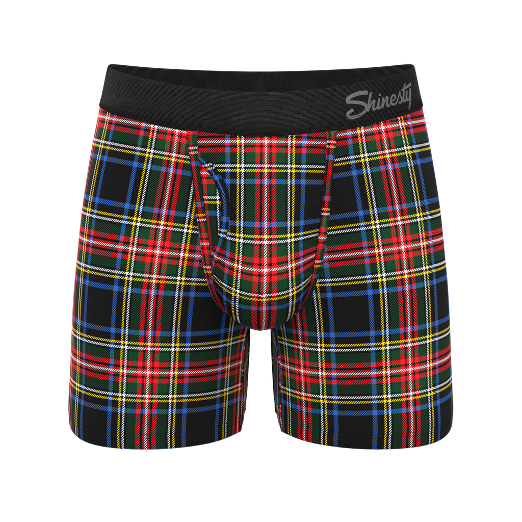 The Cappuccino | Holiday Tartan Plaid Ball Hammock® Pouch Underwear With Fly - Shinesty