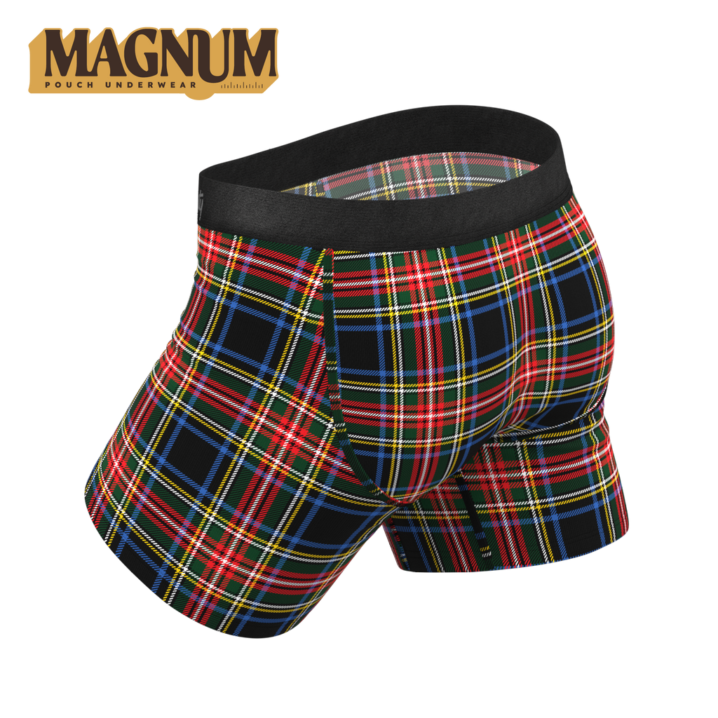 The Cappuccino | Holiday Tartan Plaid Ball Hammock® Magnum Big Pouch Underwear - Shinesty