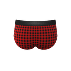 The Cardinal | Micro Buffalo Check Ball Hammock® Pouch Underwear Briefs - Shinesty