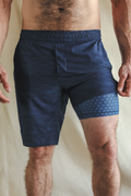 The Cardio King | Navy Space Dye Ball Hammock® 9 Inch Athletic Shorts - Shinesty