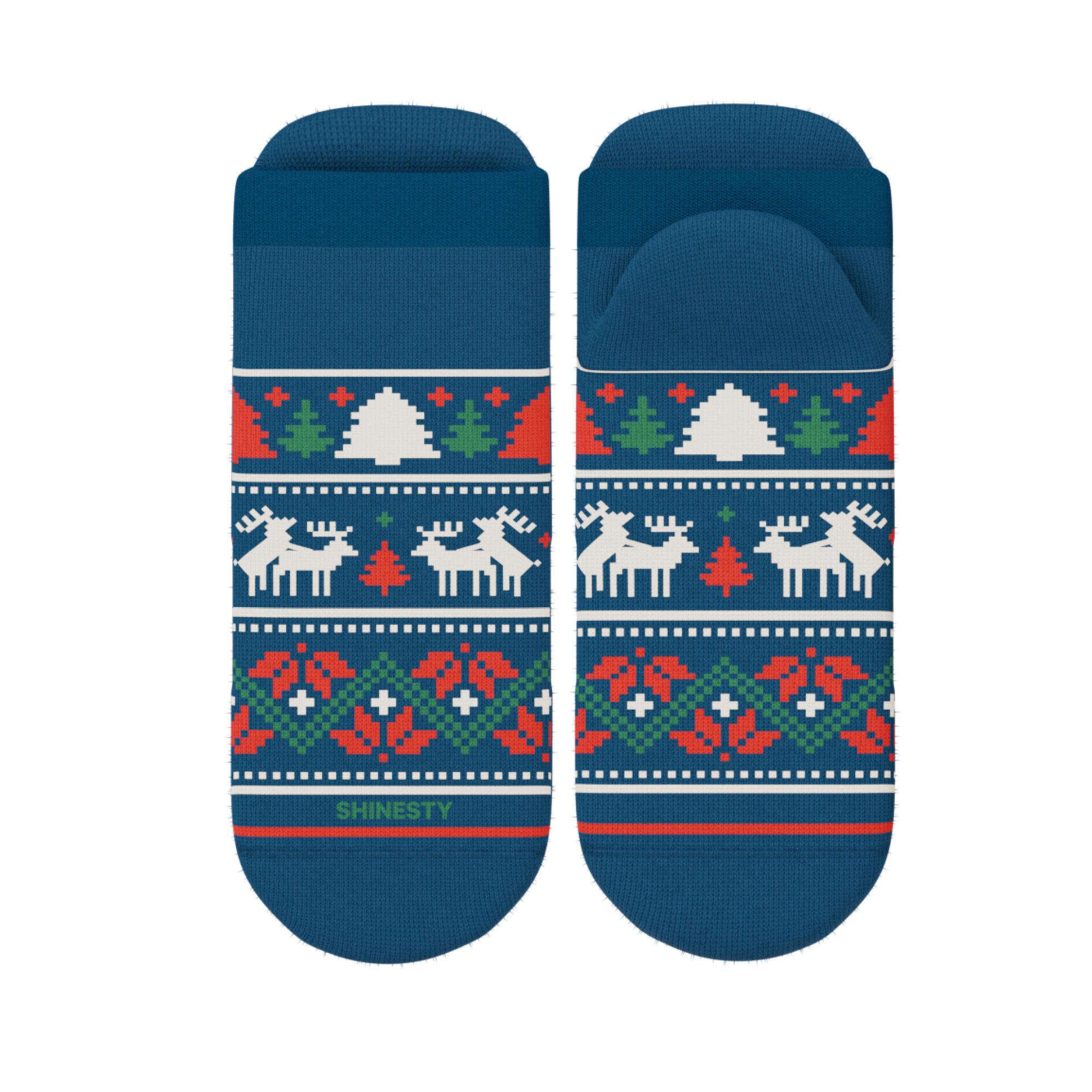The Caribou Lous | Christmas Deer Heel Hammock™ Ankle Socks - Shinesty