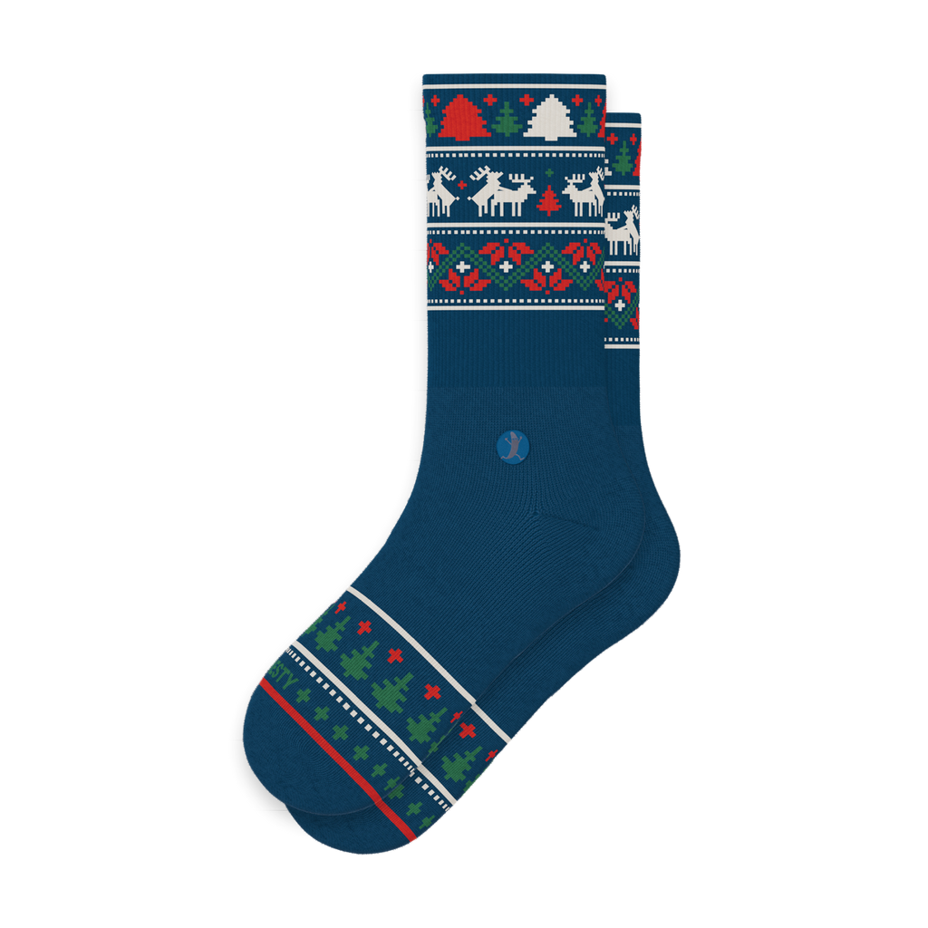 The Caribou Lous | Christmas Deer Heel Hammock™ Crew Socks - Shinesty