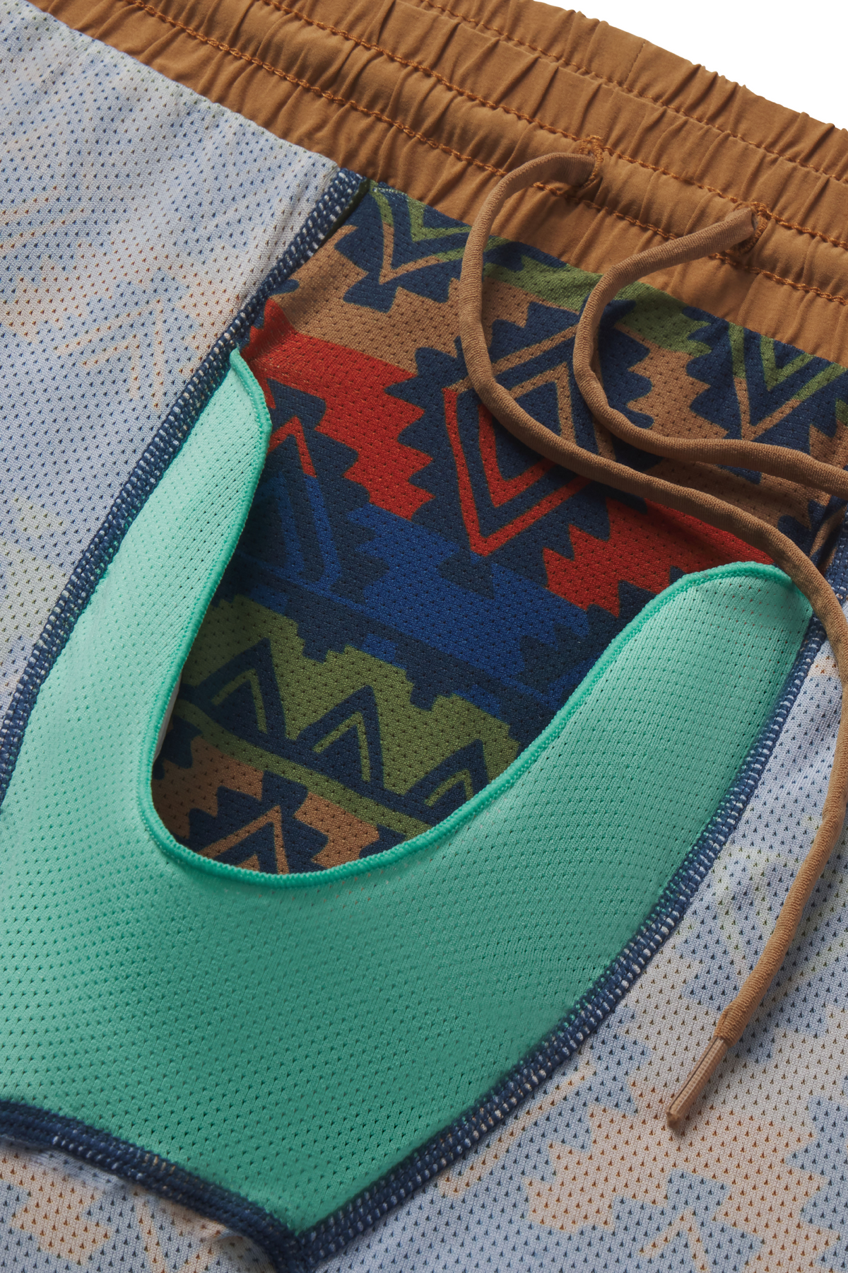 The Casual Thigh Day | Khaki Aztec Ball Hammock® 9 Inch Athletic Shorts - Shinesty