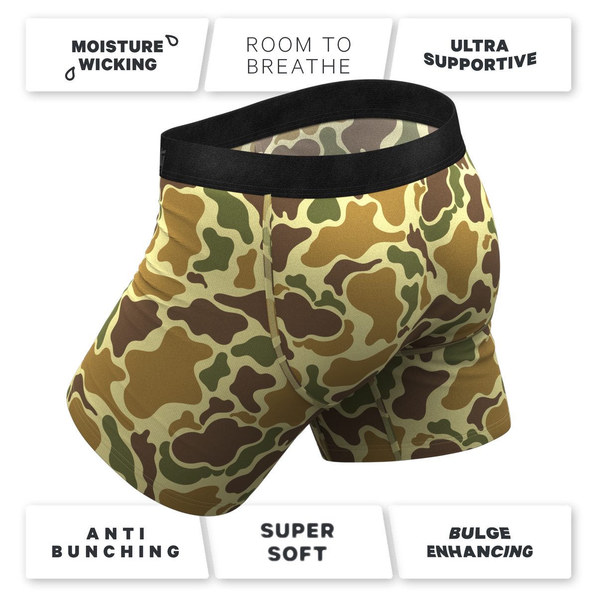 The Chameleon | Duck Camouflage Ball Hammock® Pouch Underwear With Fly - Shinesty