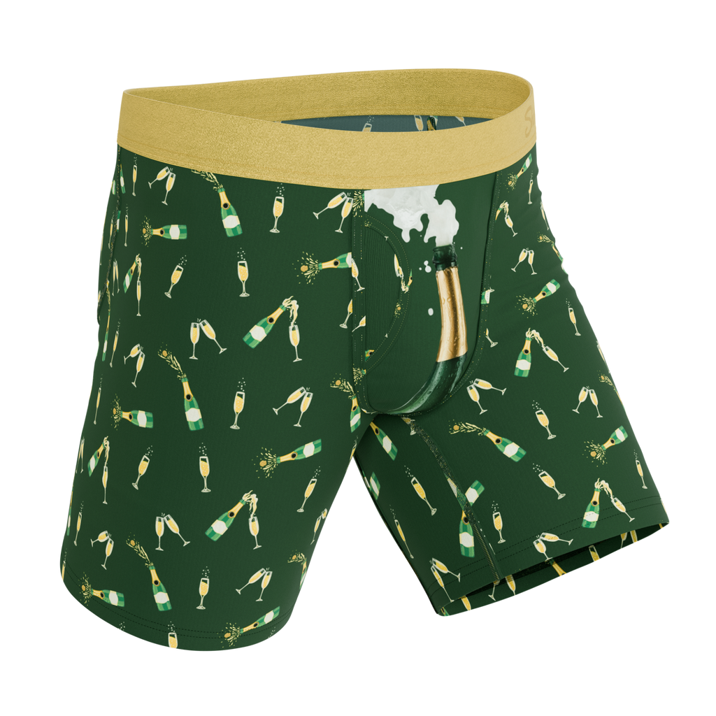 The Champagne Showers | New Years Ball Hammock® Boxer - Long Leg - Shinesty