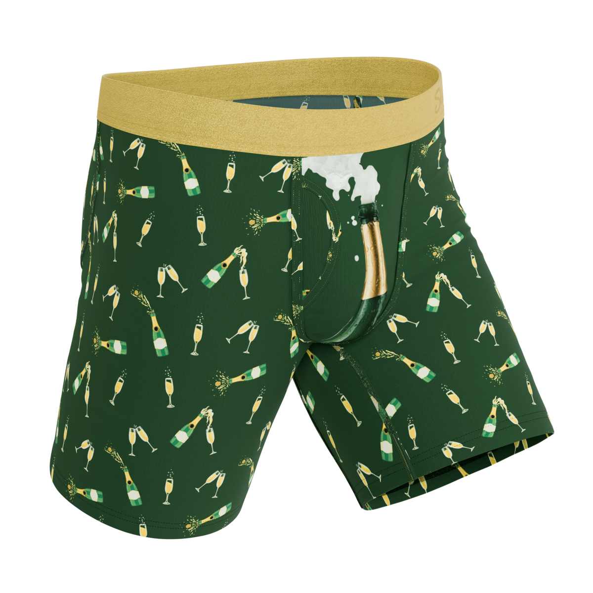The Champagne Showers | New Years Ball Hammock® Boxer - Long Leg - Shinesty