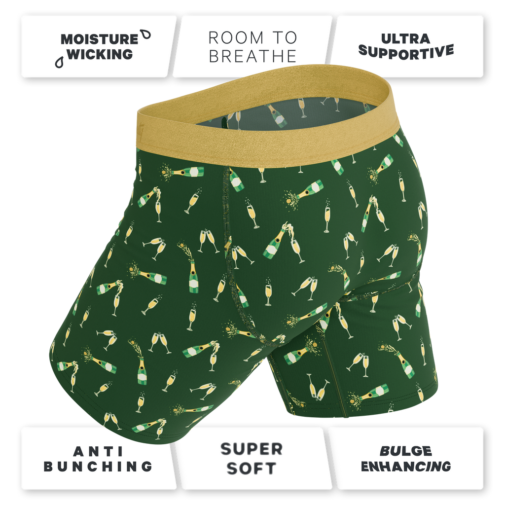 The Champagne Showers | New Years Ball Hammock® Boxer - Long Leg - Shinesty