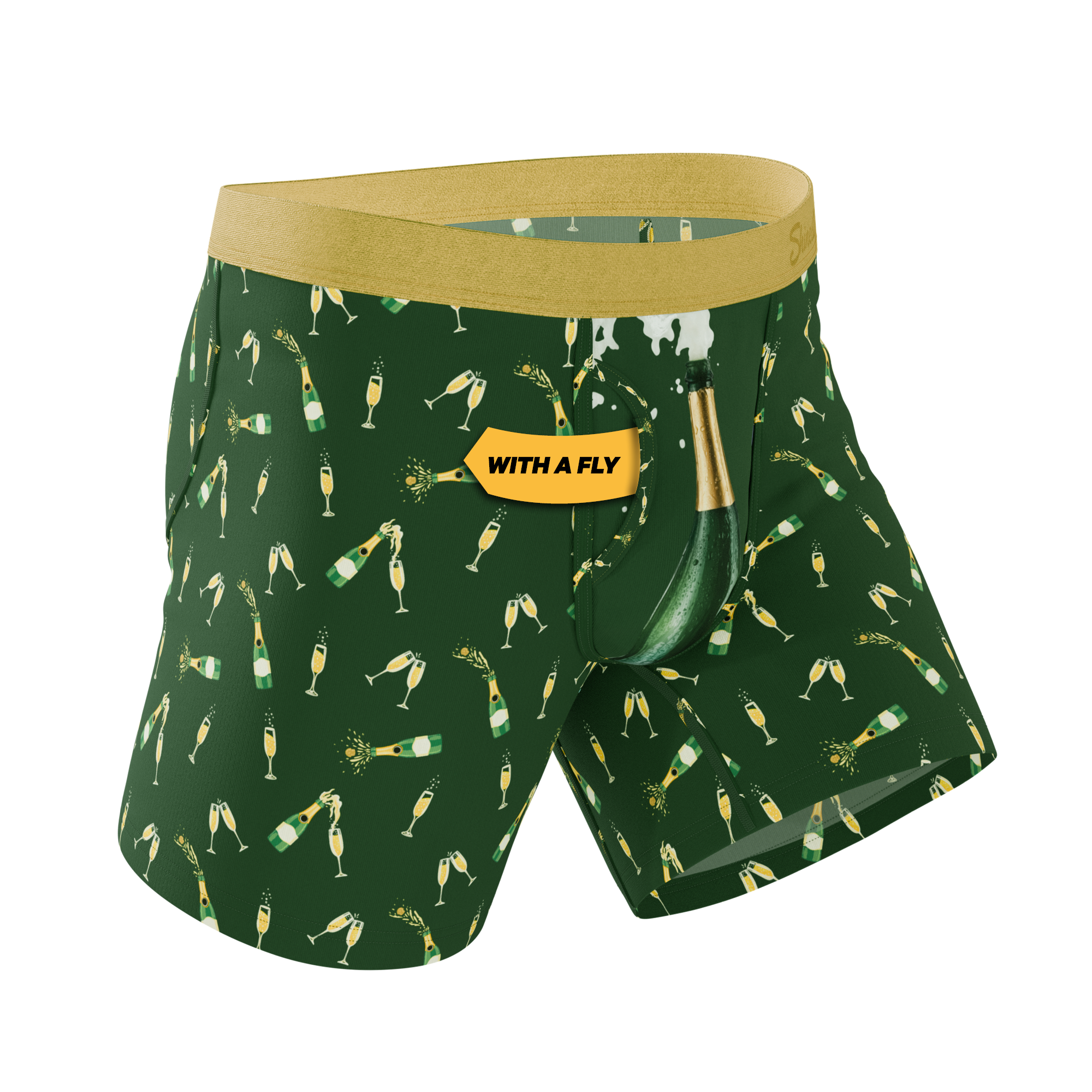 The Champagne Showers | New Years Ball Hammock® Pouch Underwear With Fly - Shinesty
