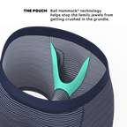 The Cheek Streak | White Stripe Ball Hammock® Pouch Underwear With Fly - Shinesty