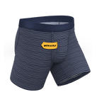 The Cheek Streak | White Stripe Ball Hammock® Pouch Underwear With Fly - Shinesty