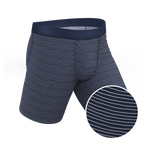The Cheek Streak | White Stripe Ball Hammock® Boxer - Long Leg - Shinesty