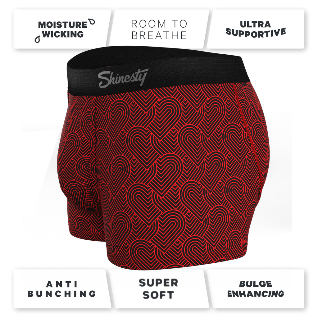 The Cherub | Geometric Hearts Ball Hammock® Pouch Trunks Underwear - Shinesty