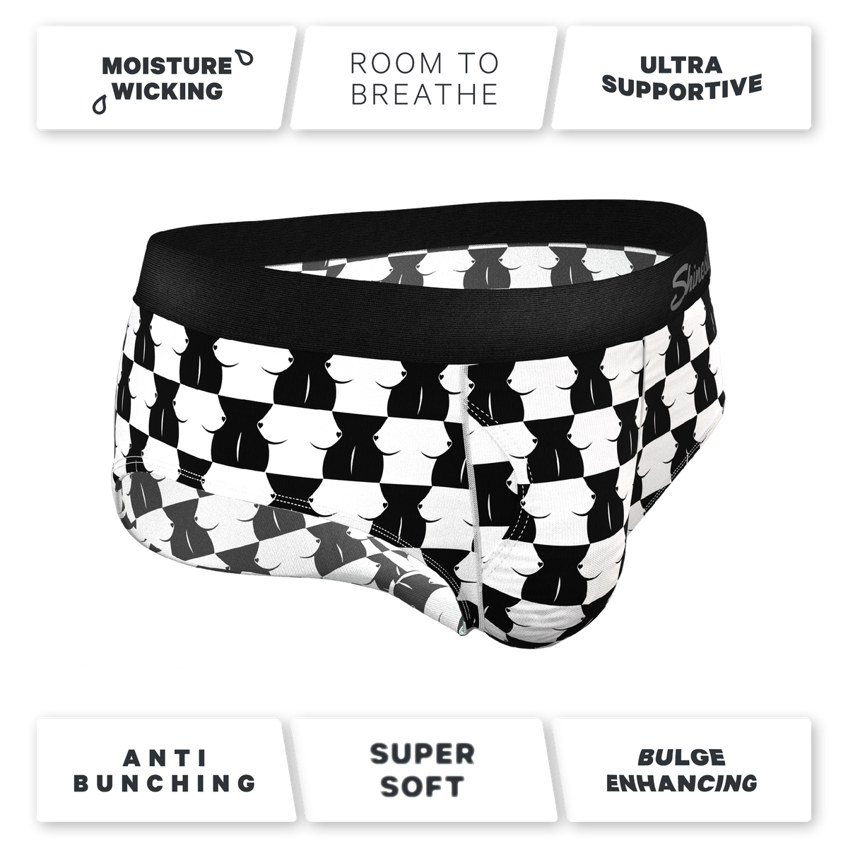 The Chest Mate | Checkered Ball Hammock® Pouch Underwear Briefs - Shinesty