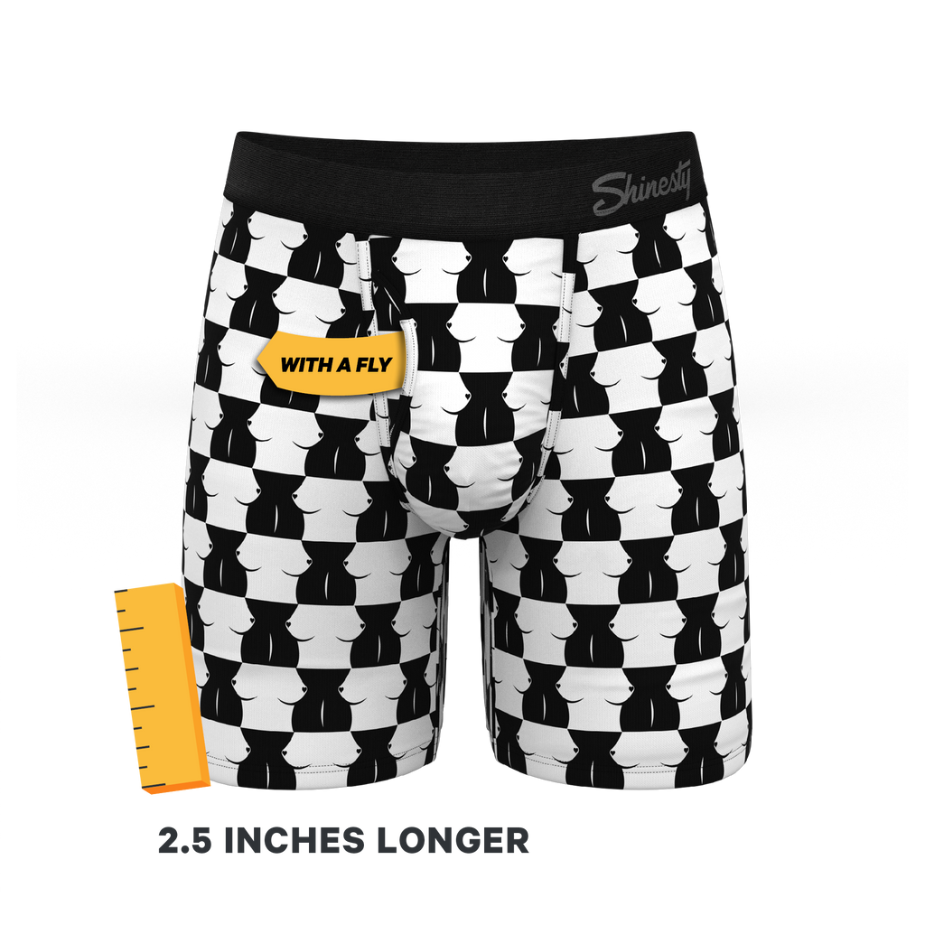 The Chest Mate | Checkered Ball Hammock® Boxer - Long Leg - Shinesty