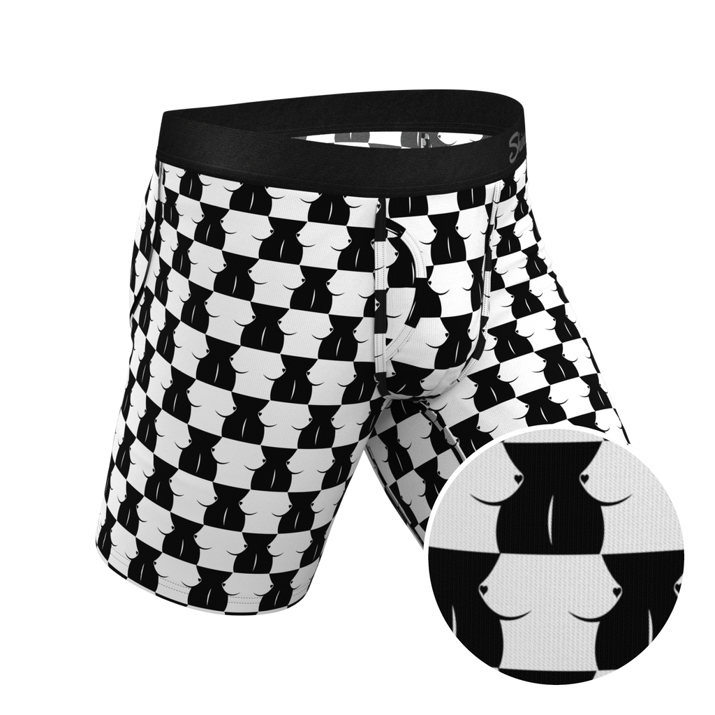 The Chest Mate | Checkered Ball Hammock® Boxer - Long Leg - Shinesty