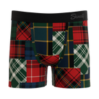The Clash Of The Tartans | Tartan Patchwork Youth Boxer Briefs - Shinesty