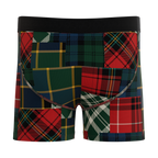 The Clash Of The Tartans | Tartan Patchwork Youth Boxer Briefs - Shinesty
