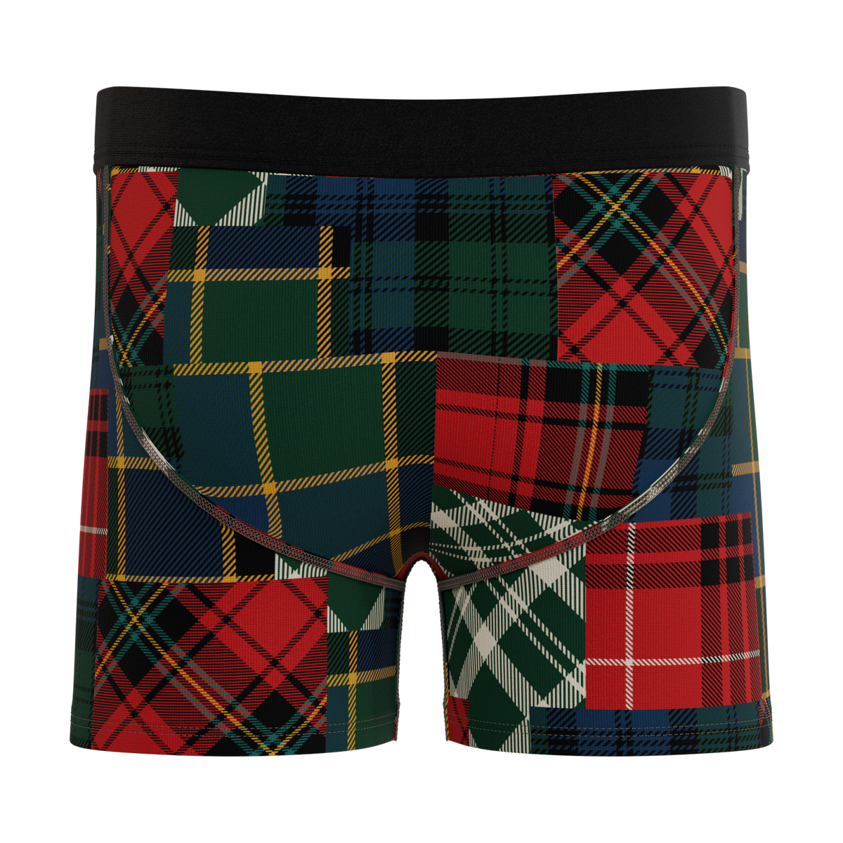 The Clash Of The Tartans | Tartan Patchwork Youth Boxer Briefs - Shinesty
