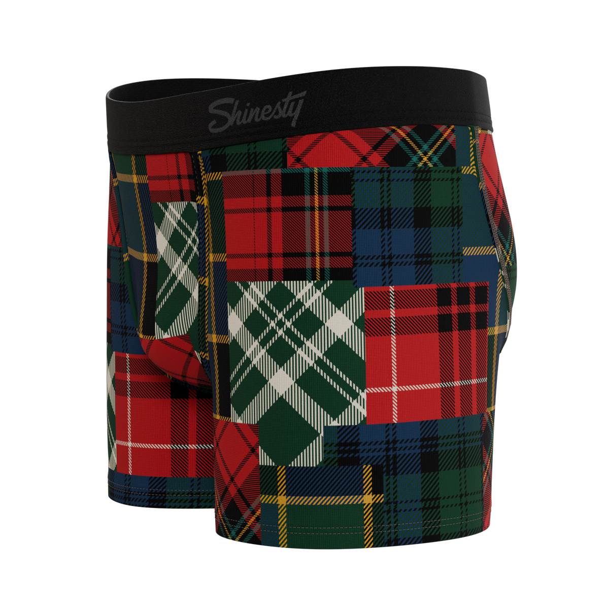 The Clash Of The Tartans | Tartan Patchwork Youth Boxer Briefs - Shinesty