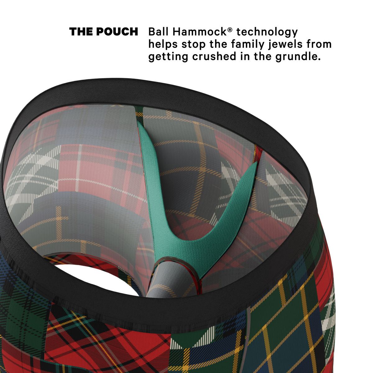The Clash Of The Tartans | Tartan Patchwork Ball Hammock® Pouch Underwear - Shinesty