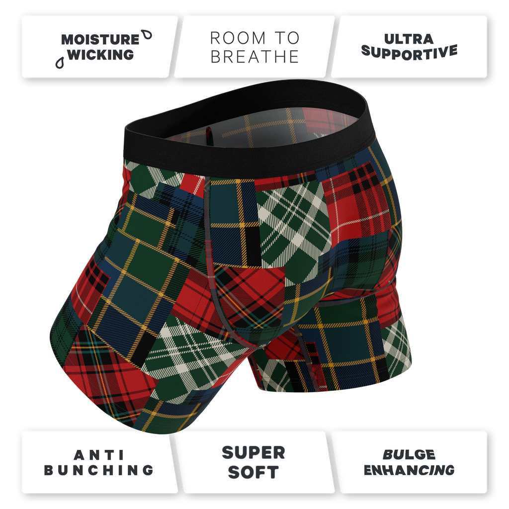 The Clash Of The Tartans | Tartan Patchwork Ball Hammock® Pouch Underwear - Shinesty