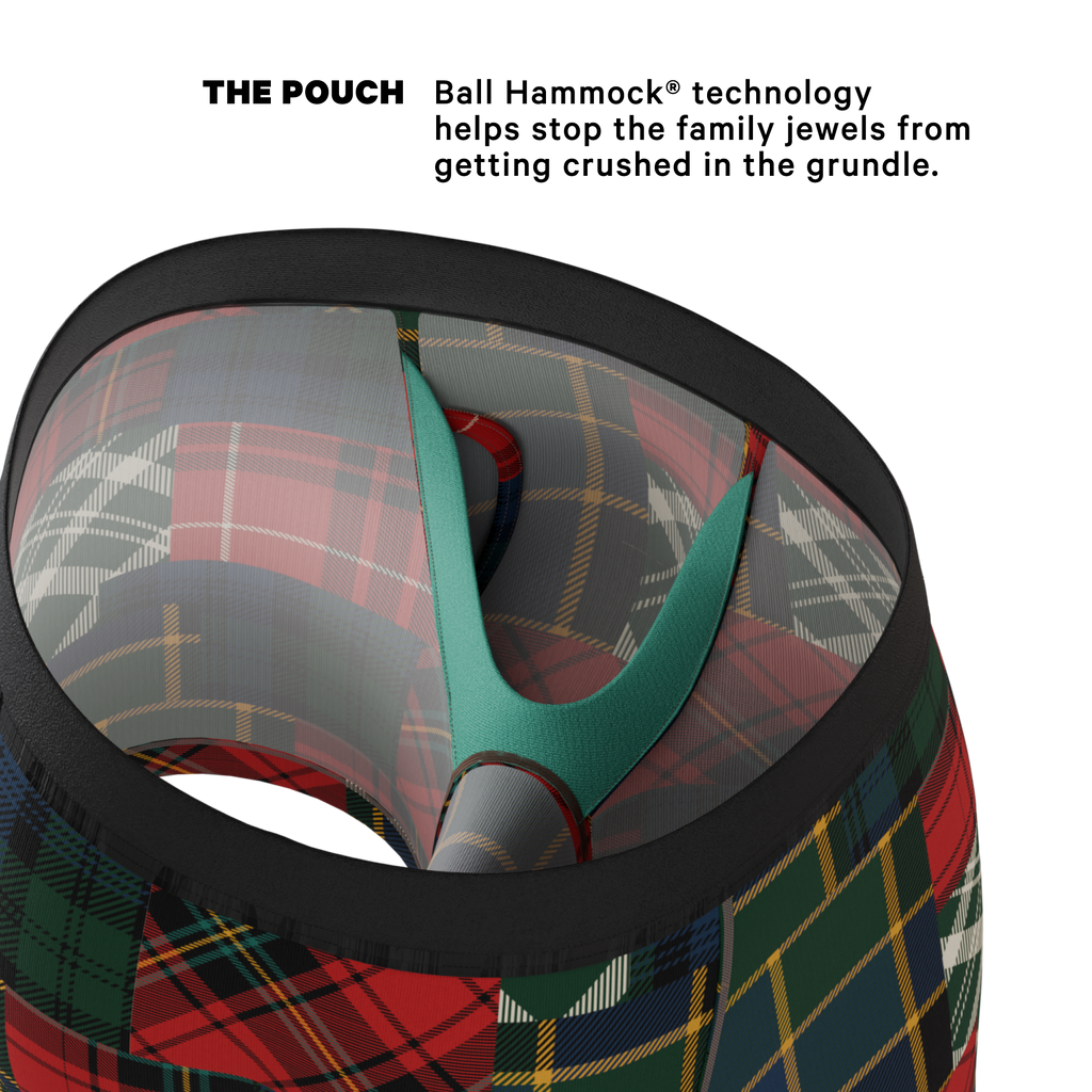 The Clash Of The Tartans | Tartan Patchwork Ball Hammock® Pouch Underwear With Fly - Shinesty