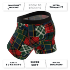 The Clash Of The Tartans | Tartan Patchwork Ball Hammock® Pouch Underwear With Fly - Shinesty