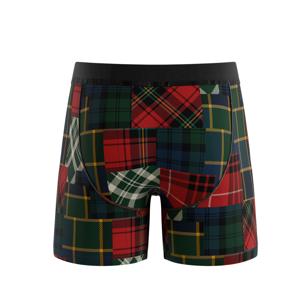 The Clash Of The Tartans | Tartan Patchwork Ball Hammock® Pouch Underwear With Fly - Shinesty