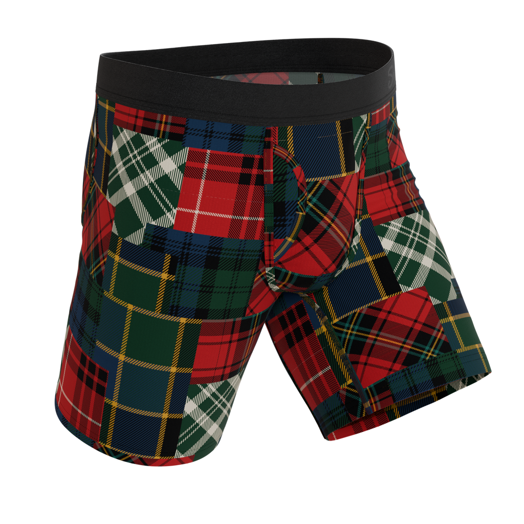 The Clash Of The Tartans | Tartan Patchwork Ball Hammock® Boxer - Long Leg - Shinesty