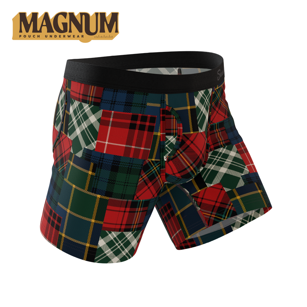 The Clash Of The Tartans | Tartan Patchwork Ball Hammock® Magnum Big Pouch Underwear - Shinesty