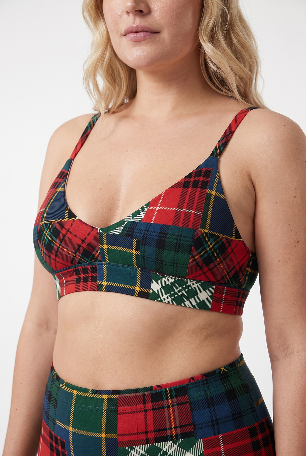 The Clash Of The Tartans | Tartan Patchwork Boob Hammock™ Plunge Bralette - Shinesty