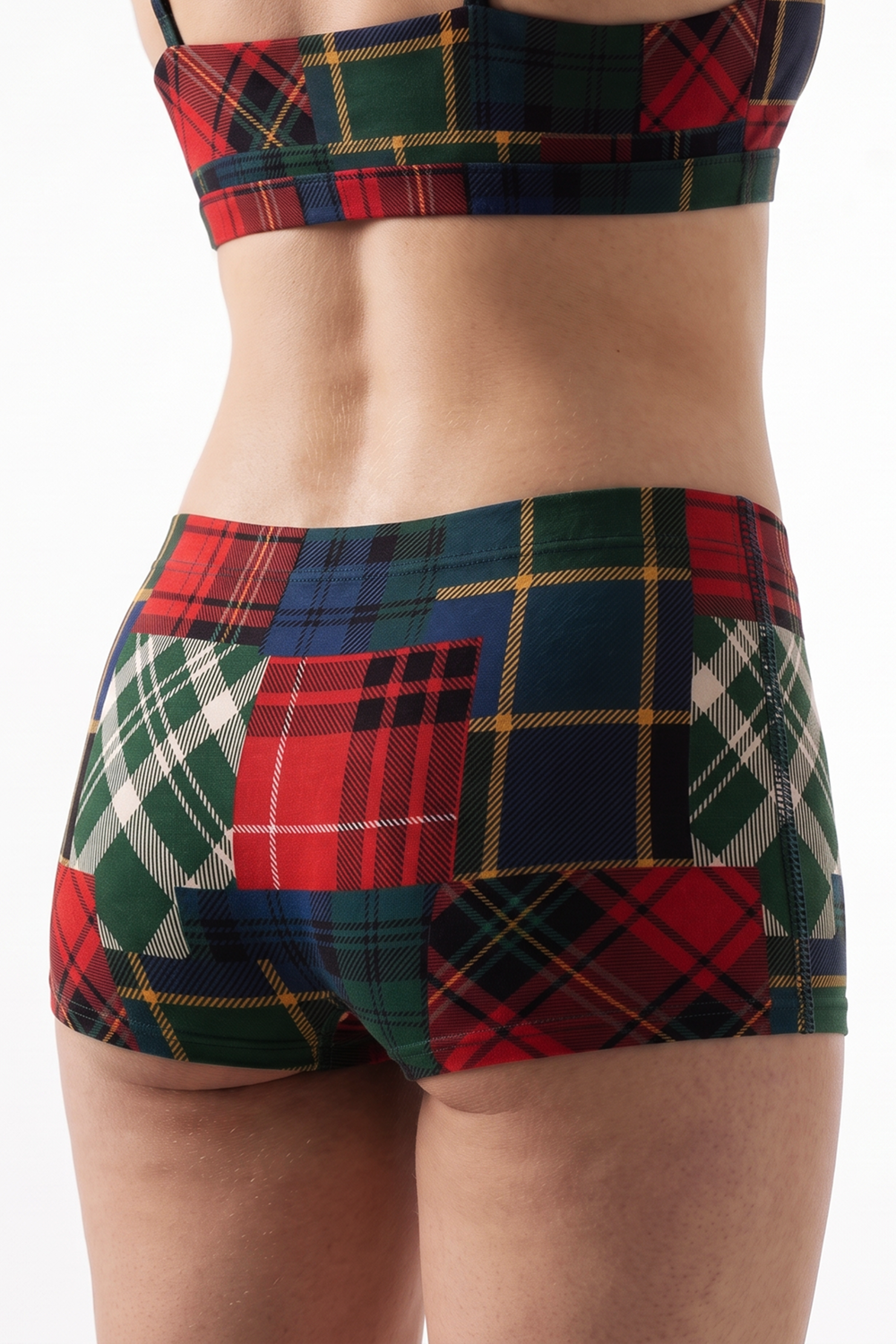 The Clash Of The Tartans | Tartan Patchwork Modal Boyshort Underwear - Shinesty