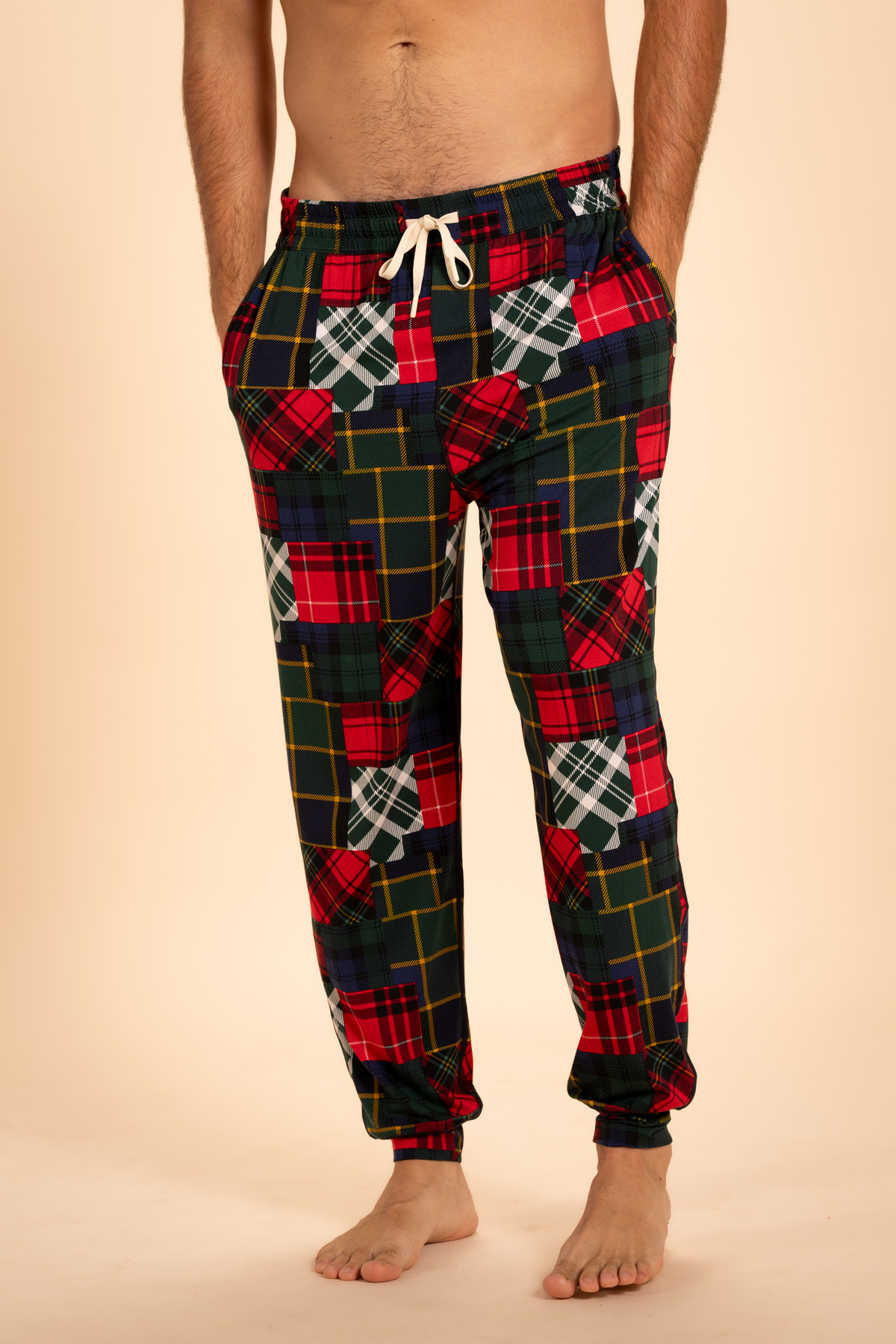 The Clash Of The Tartans | Tartan Patchwork SleepDeep™ Men's Pajama Joggers - Shinesty