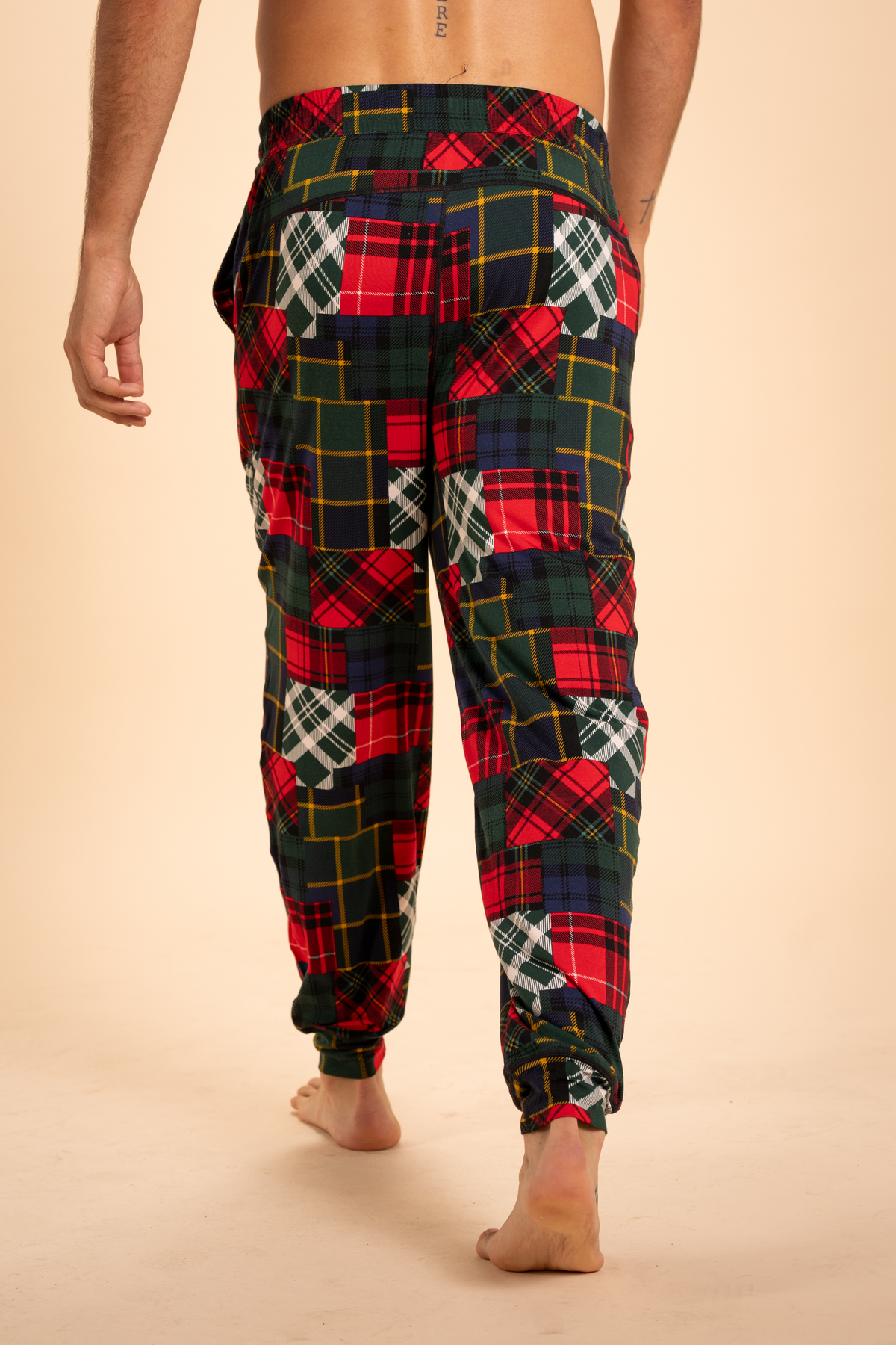 The Clash Of The Tartans | Tartan Patchwork SleepDeep™ Men's Pajama Joggers - Shinesty
