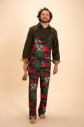The Clash Of The Tartans | Tartan Patchwork Plaid Men's Straight Leg Pajamarall - Shinesty
